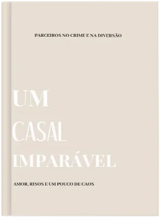 Capa de álbum para casal, com o título Um casal imparável.